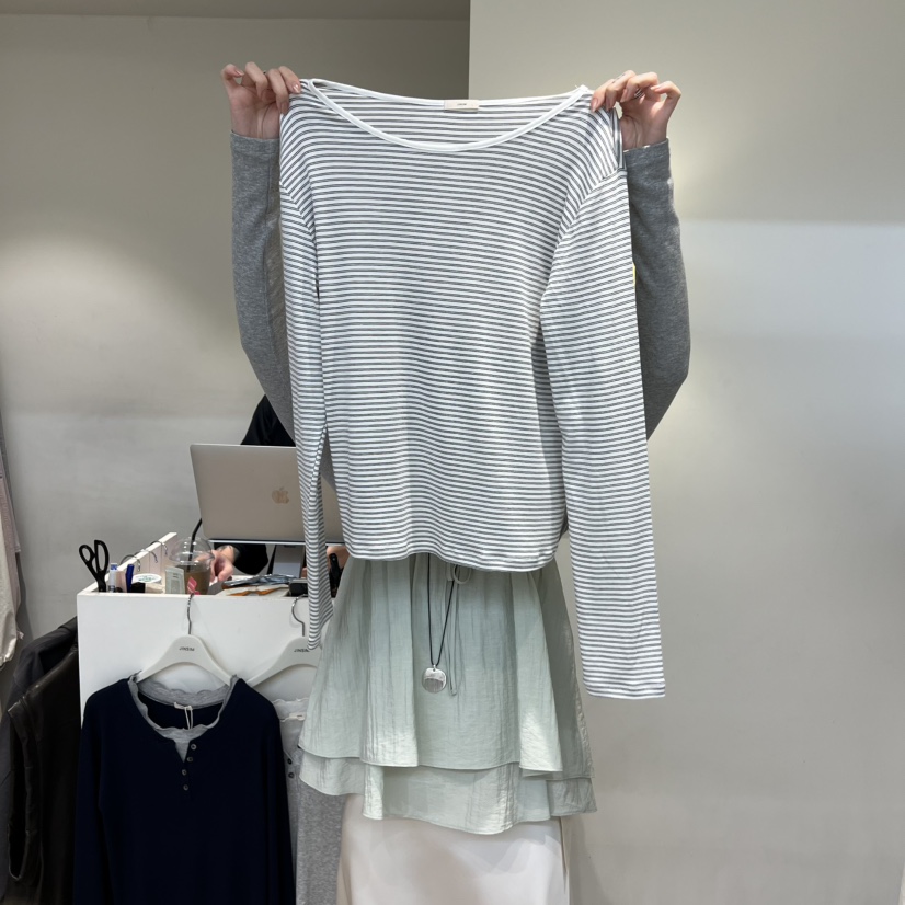 JINSIM東大門實拍女裝新品真品推薦熱賣26春夏時尚長袖T恤JINSIM長袖T恤圖色6