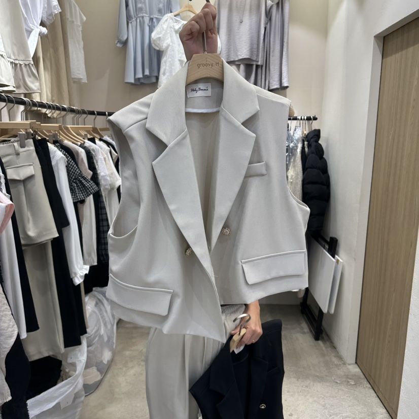 HOLYBANANA東大門代購女裝新款熱賣休閑職業人氣真品馬甲groovy.H/HOLYBANANA馬甲圖色1