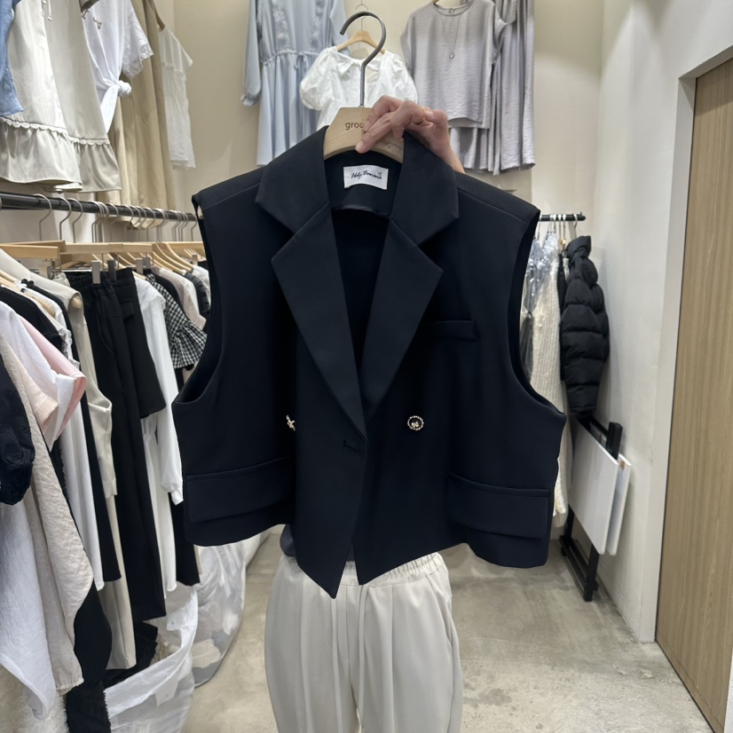 HOLYBANANA東大門代購女裝新款熱賣休閑職業人氣真品馬甲groovy.H/HOLYBANANA馬甲圖色2