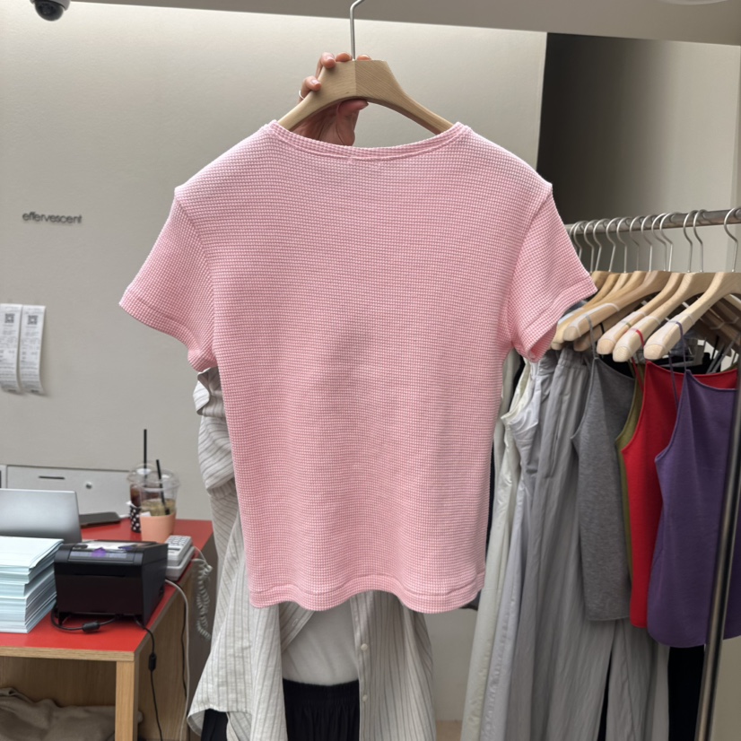 EFFERVESCENT東大門實拍女裝新款休閑26春夏時尚真品人氣T恤evc/effervescentT恤