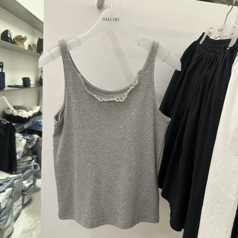 GALLERY-P東大門代購女士新款推薦職業吊帶背心海軍蕾絲GALLERY-P吊帶/背心圖色3