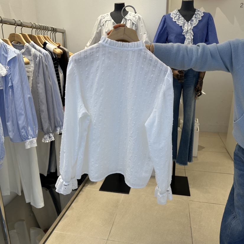 2nd B-S韓國代購女士新品26春夏熱賣人氣真品襯衫蕾絲衫2nd B-S襯衫/蕾絲衫