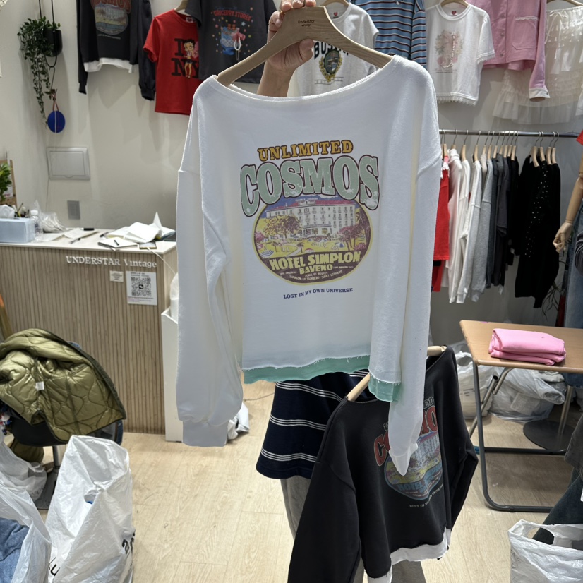 UNDERSTAR_VINTAGE韓國代購女裝新品時尚推薦真品職業衛衣UNDERSTAR_VINTAGE衛衣圖色1