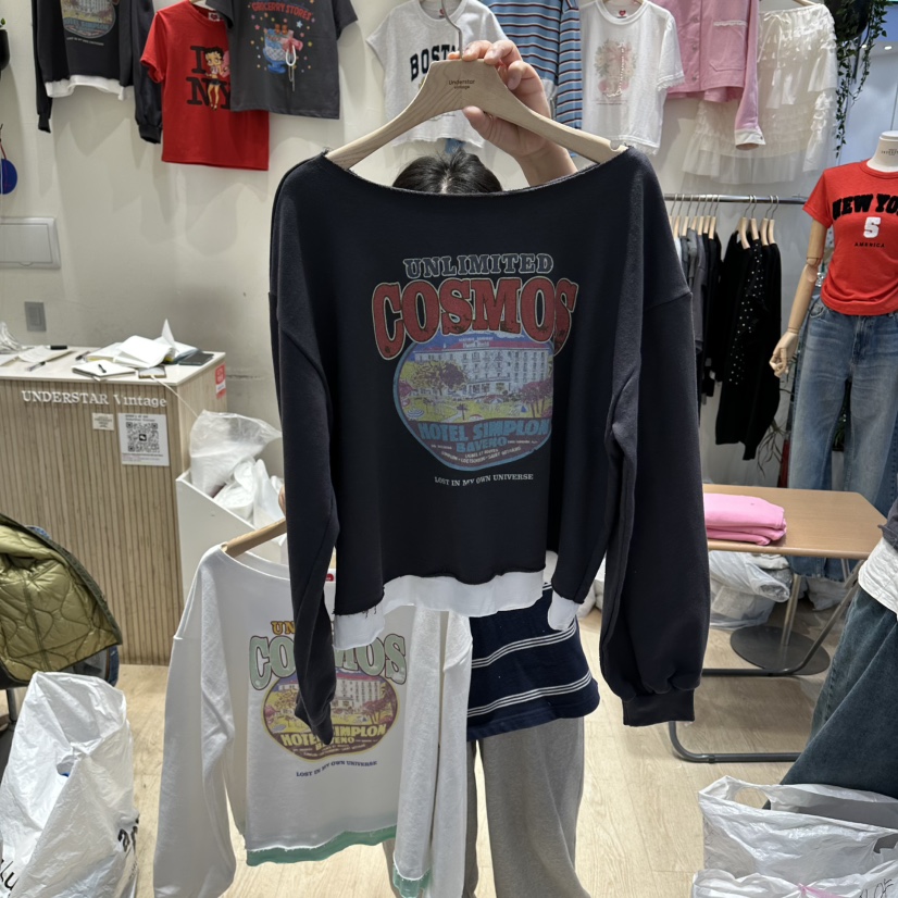 UNDERSTAR_VINTAGE韓國代購女裝新品時尚推薦真品職業衛衣UNDERSTAR_VINTAGE衛衣圖色2