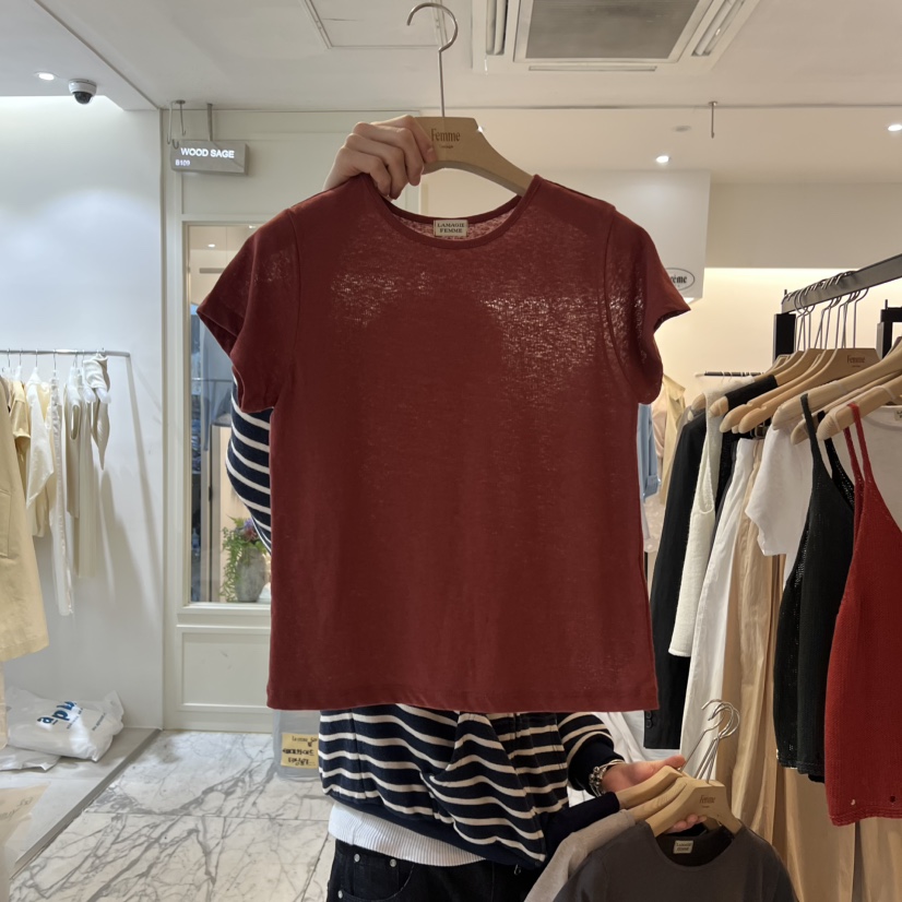 LA MAGIE FEMME韓國直郵女士新品時尚真品推薦熱賣休閑T恤Lamagie FemmeT恤圖色2