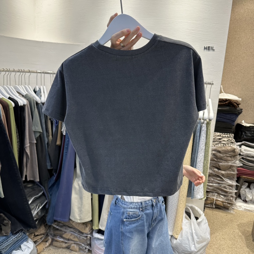 HEIL韓國直郵女士新款人氣26春夏真品時尚職業熱賣休閑T恤HEILT恤