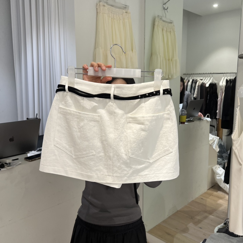 AUBE東大門代購女裝新品真品休閑職業推薦26春夏裙褲腰帶AUBE裙褲