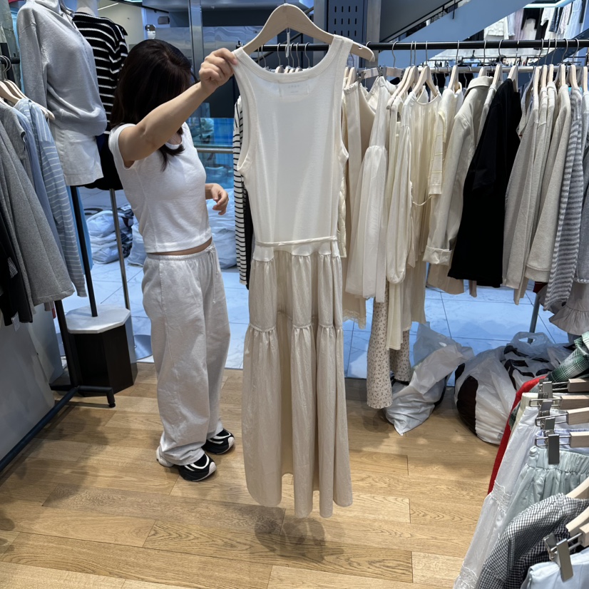 TARA韓國代購女士新款休閑人氣熱賣26春夏推薦連衣裙含腰繩TARA連衣裙