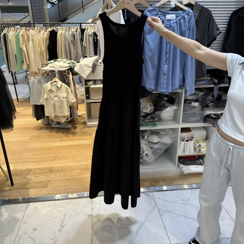 TARA韓國代購女士新款休閑人氣熱賣26春夏推薦連衣裙含腰繩TARA連衣裙圖色3