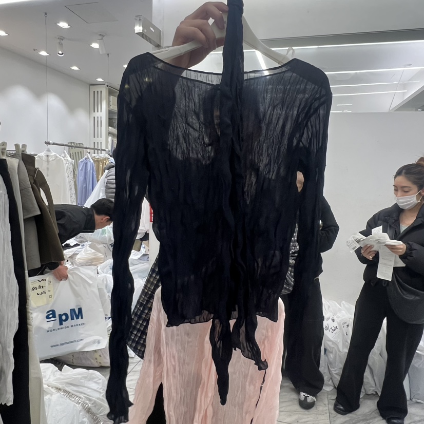 BREATHE東大門實拍女裝新品職業推薦時尚26春夏長袖T恤含飄帶BREATHE長袖T恤圖色2