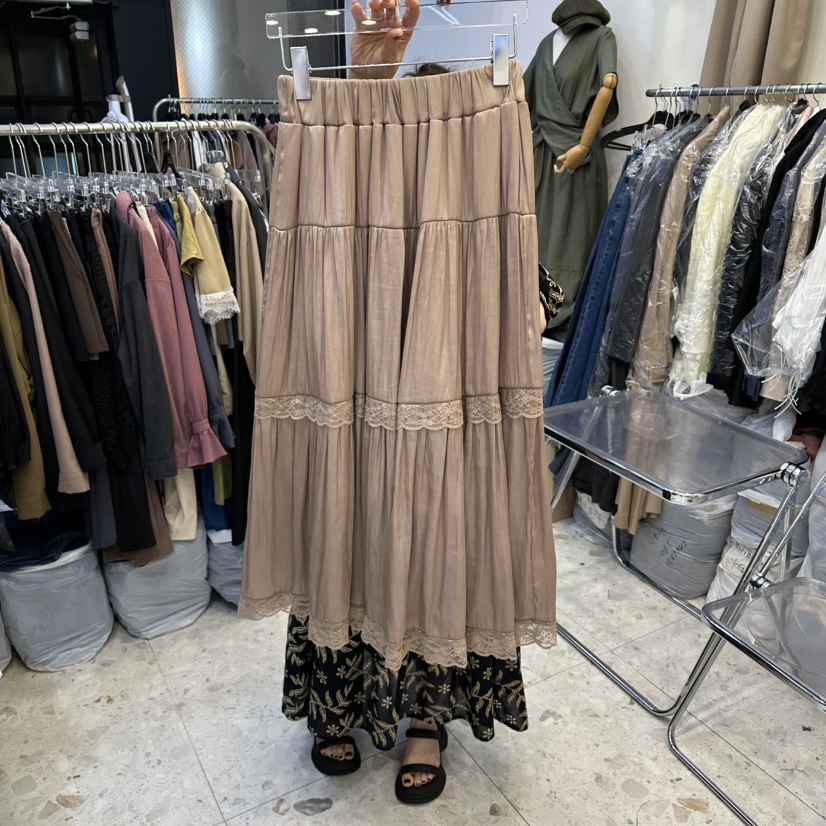 MARIGOLD東大門代購女裝新款職業26春夏時尚推薦長裙蕾絲MARIGOLD長裙