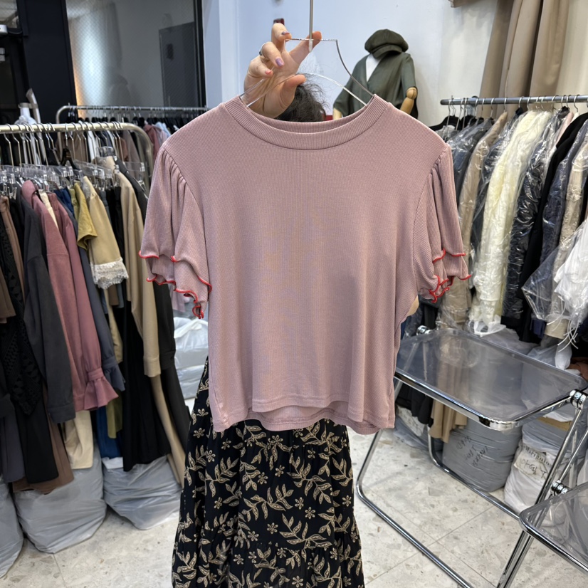 MARIGOLD東大門直郵女裝新品人氣休閑熱賣推薦真品T恤喇叭形MARIGOLDT恤圖色2