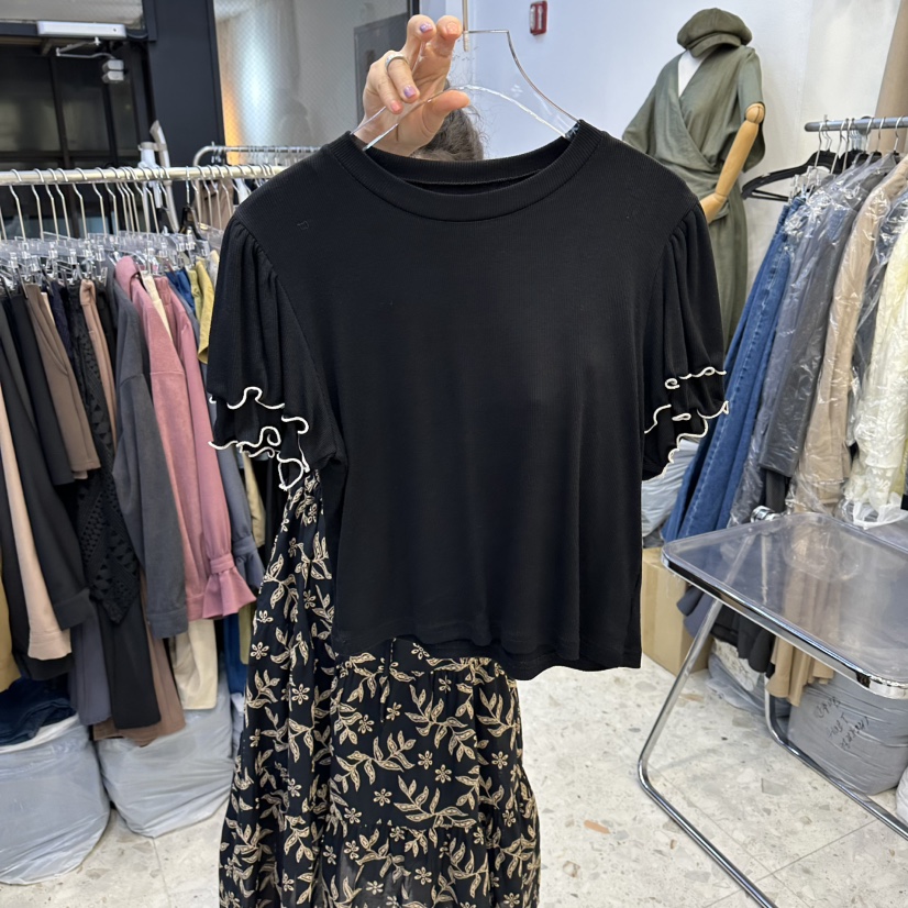 MARIGOLD東大門直郵女裝新品人氣休閑熱賣推薦真品T恤喇叭形MARIGOLDT恤圖色4