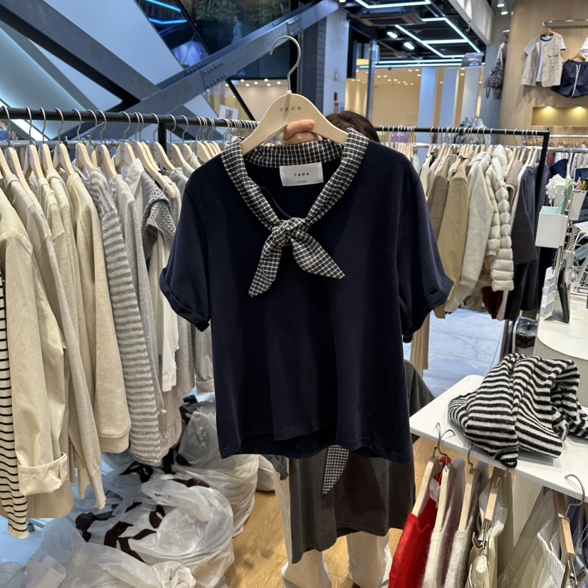 TARA東大門代購女裝新品26春夏時尚真品熱賣職業T恤假兩件TARAT恤圖色2