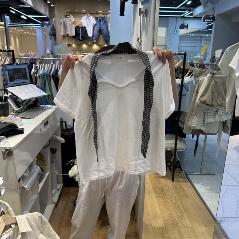 TARA東大門代購女裝新品26春夏時尚真品熱賣職業T恤假兩件TARAT恤圖色3