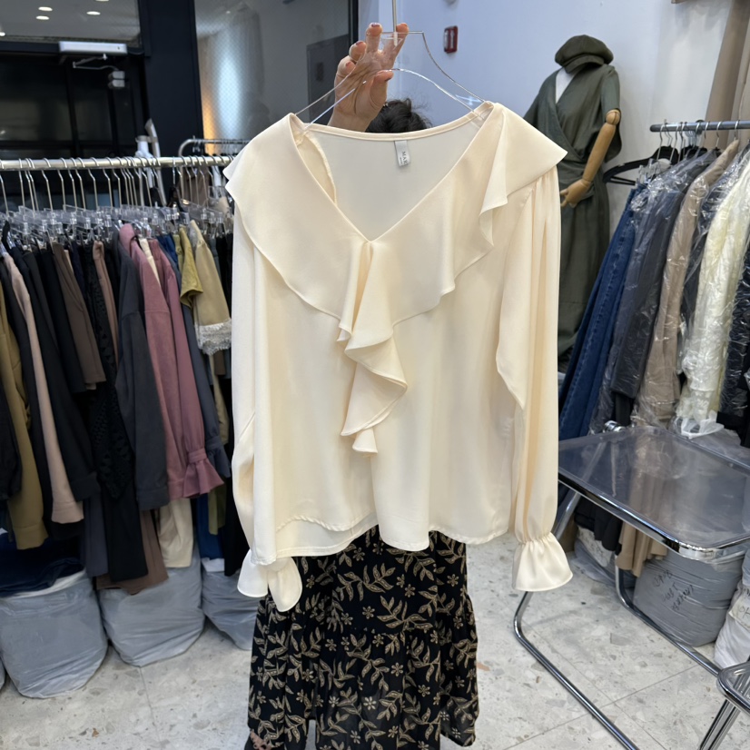 MARIGOLD東大門直郵女士新款休閑真品熱賣襯衫蕾絲衫流蘇MARIGOLD襯衫/蕾絲衫圖色1