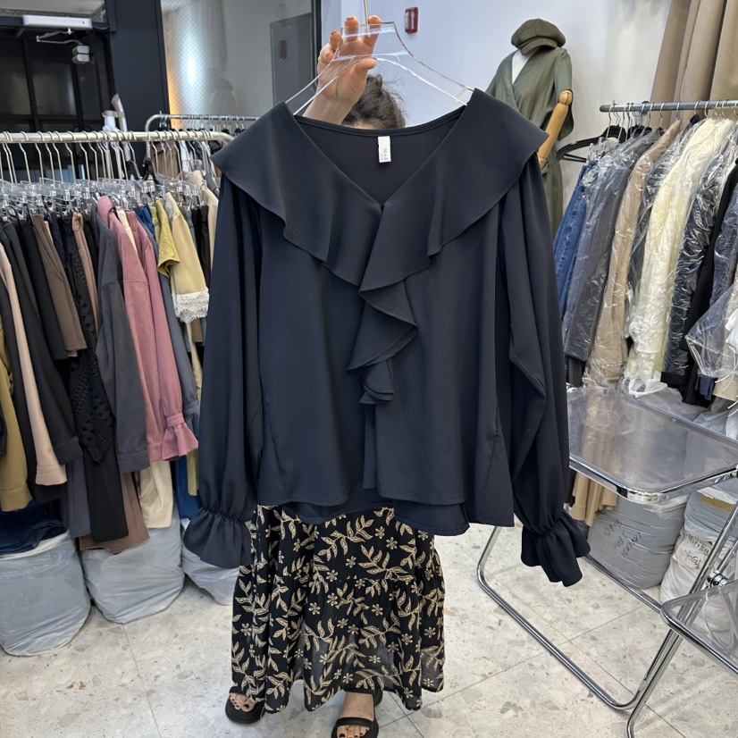 MARIGOLD東大門直郵女士新款休閑真品熱賣襯衫蕾絲衫流蘇MARIGOLD襯衫/蕾絲衫圖色3