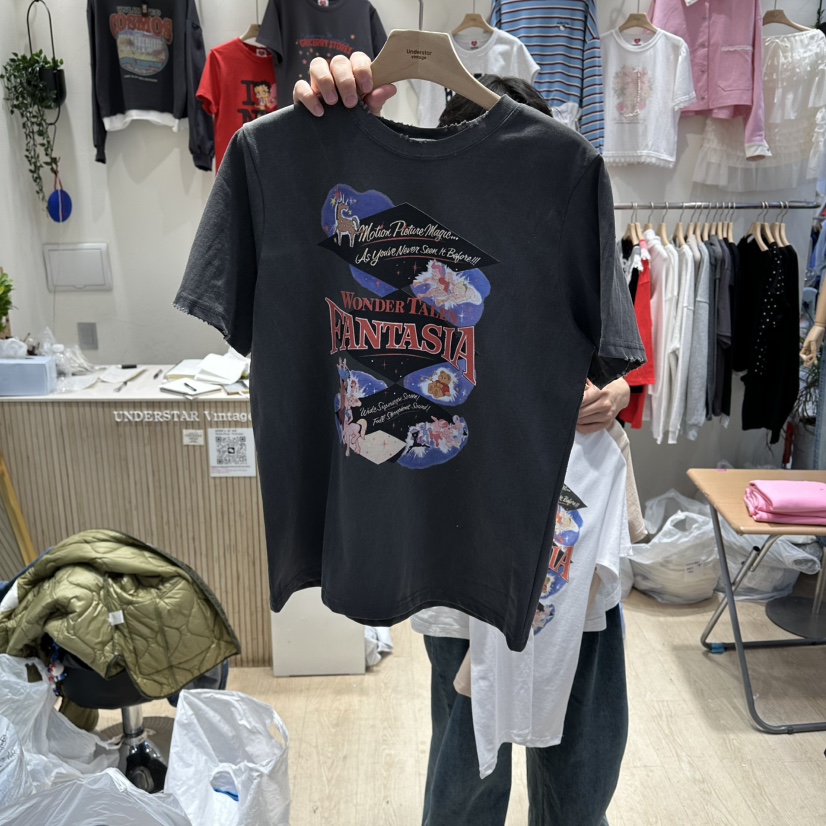 UNDERSTAR_VINTAGE韓國代購女士新款時尚26春夏休閑職業T恤UNDERSTAR_VINTAGET恤圖色3