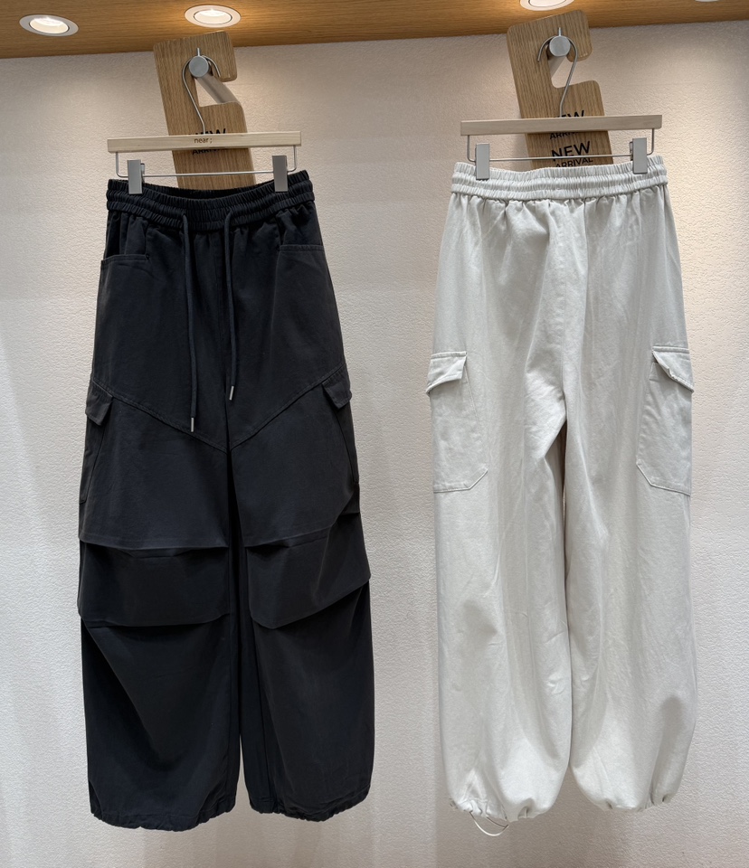 NEAR東大門代購女裝新品推薦熱賣26春夏時尚休閑褲口袋褶裥NEAR休閑褲