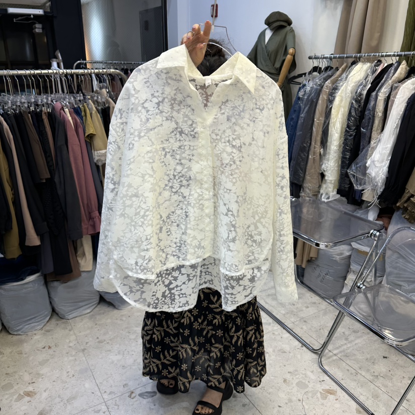 MARIGOLD東大門實拍女裝新品推薦休閑熱賣職業襯衫蕾絲衫MARIGOLD襯衫/蕾絲衫圖色1