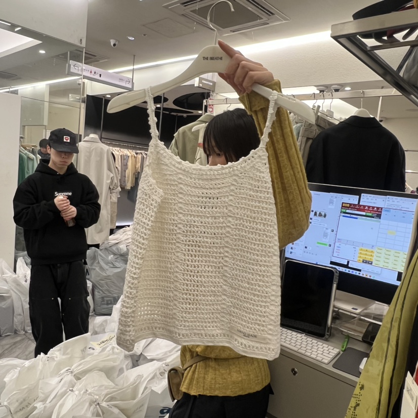 BREATHE東大門直郵女裝新款休閑真品26春夏吊帶背心鉤針編織BREATHE吊帶/背心圖色2