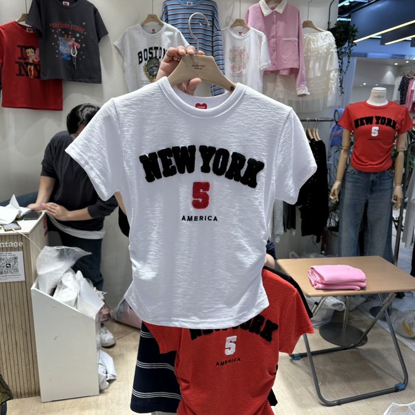 UNDERSTAR_VINTAGE東大門直郵女士新品人氣時尚休閑熱賣T恤UNDERSTAR_VINTAGET恤圖色1