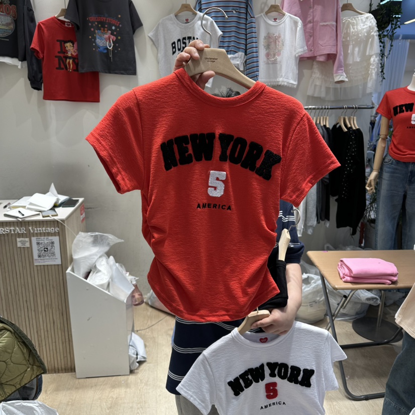 UNDERSTAR_VINTAGE東大門直郵女士新品人氣時尚休閑熱賣T恤UNDERSTAR_VINTAGET恤圖色3