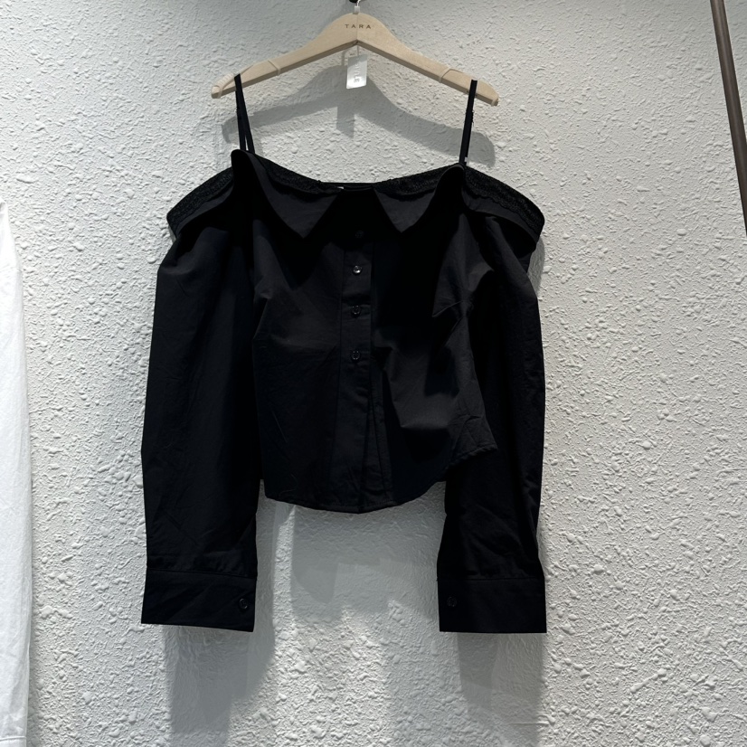 TARA東大門直郵女裝新款人氣推薦26春夏休閑襯衫蕾絲衫露肩TARA襯衫/蕾絲衫圖色2