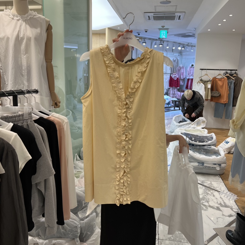 ALMOND韓國直郵女士新款職業26春夏真品休閑時尚吊帶背心ALMOND吊帶/背心圖色2