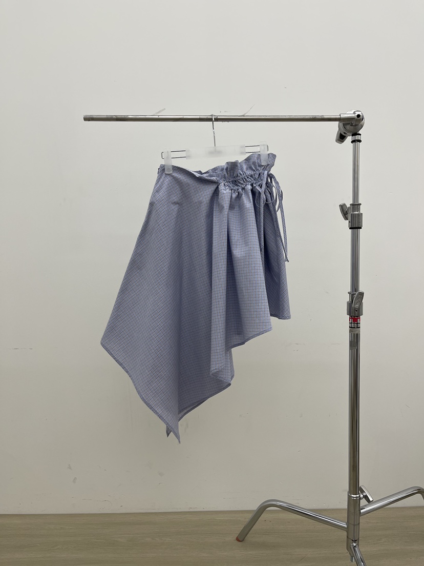 ATMOSPHERE韓國直郵女裝新品26春夏真品職業短裙不對稱格子ATMOSPHERE/BLING短裙