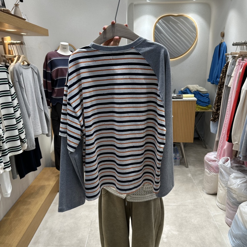 NEAR韓國直郵女士新品推薦真品職業休閑人氣長袖T恤假兩件NEAR長袖T恤