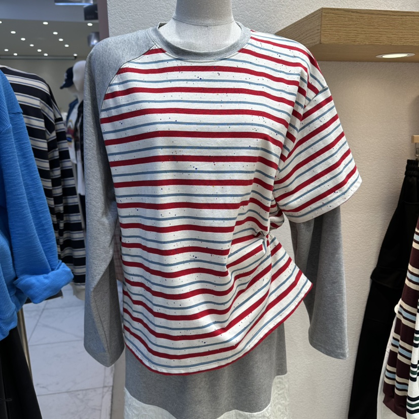 NEAR韓國直郵女士新品推薦真品職業休閑人氣長袖T恤假兩件NEAR長袖T恤圖色1