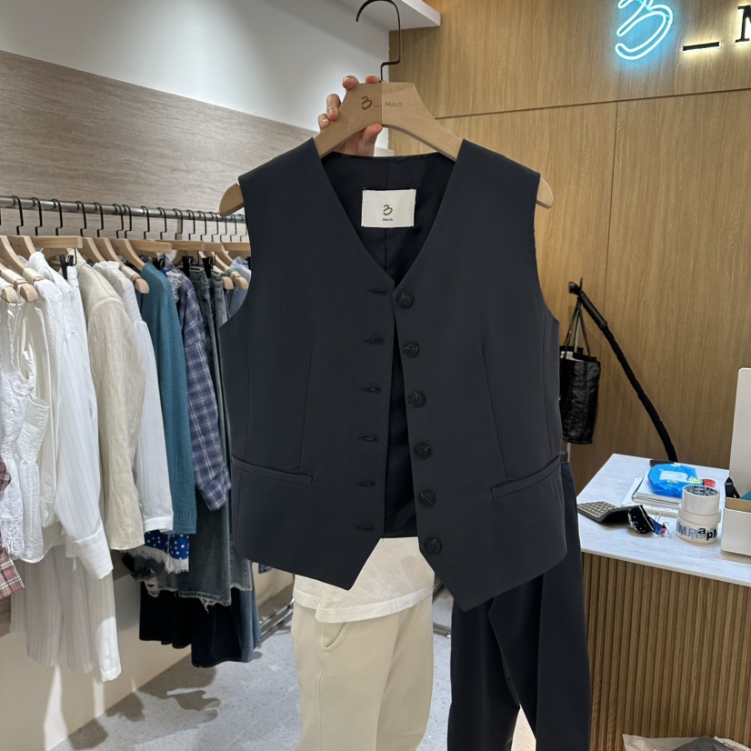 BISHOP/APOINT/3MARCH韓國代購女裝新款人氣休閑時尚馬甲BISHOP/APOINT/3MARCH馬甲圖色2