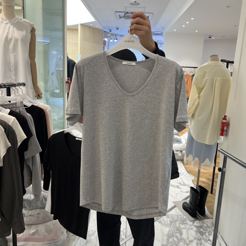 ALMOND韓國代購女裝新款人氣真品時尚熱賣26春夏休閑職業T恤ALMONDT恤圖色1