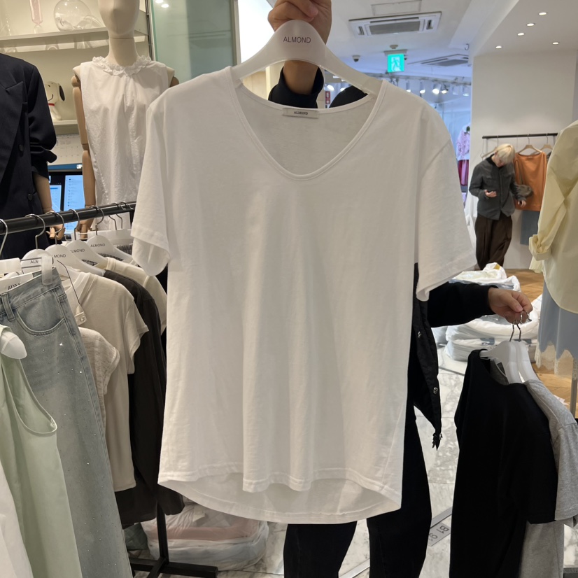 ALMOND韓國代購女裝新款人氣真品時尚熱賣26春夏休閑職業T恤ALMONDT恤圖色3