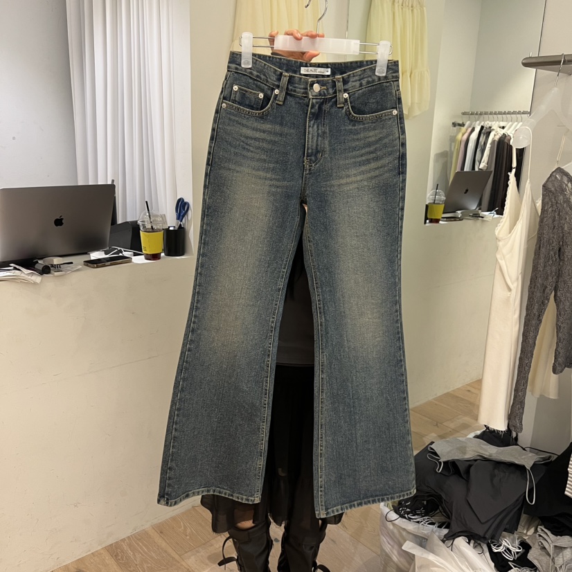 AUBE東大門直郵女士新品真品26春夏人氣職業時尚牛仔褲喇叭AUBE牛仔褲圖色1