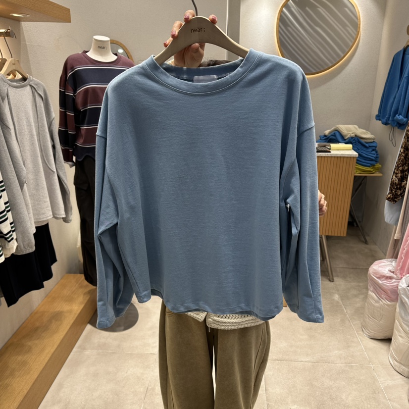 NEAR東大門直郵女士新款熱賣休閑時尚人氣職業真品長袖T恤NEAR長袖T恤圖色3