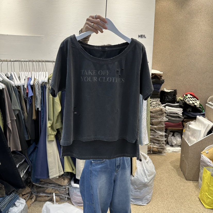 HEIL東大門直郵女裝新品人氣推薦休閑時尚26春夏職業熱賣T恤HEILT恤圖色1