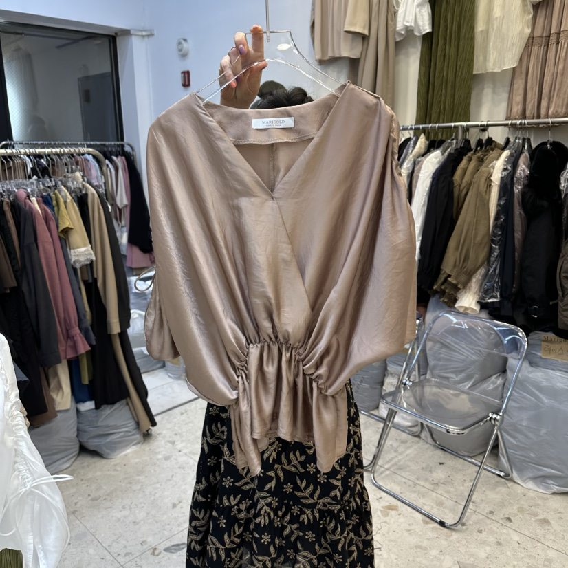 MARIGOLD韓國代購女士新品時尚真品職業推薦休閑襯衫蕾絲衫MARIGOLD襯衫/蕾絲衫圖色2