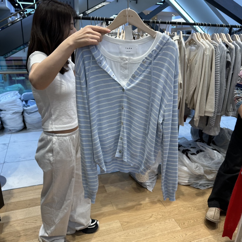 TARA韓國直郵女裝新款26春夏時尚人氣休閑針織衫不含內搭TARA針織衫圖色3