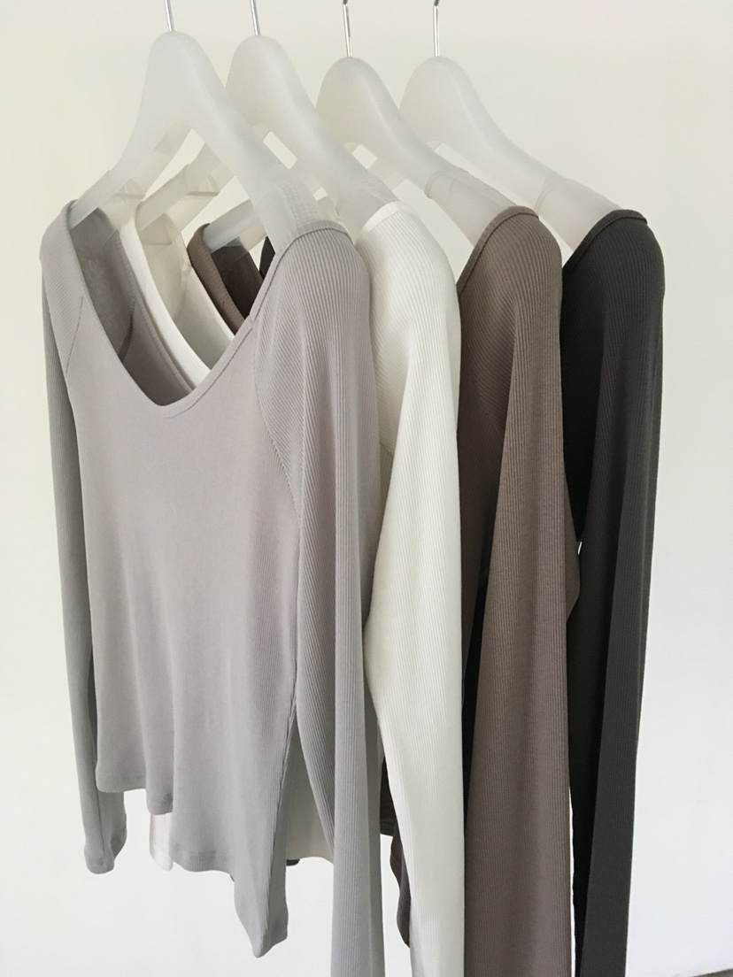 AUBE東大門直郵女裝新品職業人氣真品26春夏休閑推薦長袖T恤AUBE長袖T恤