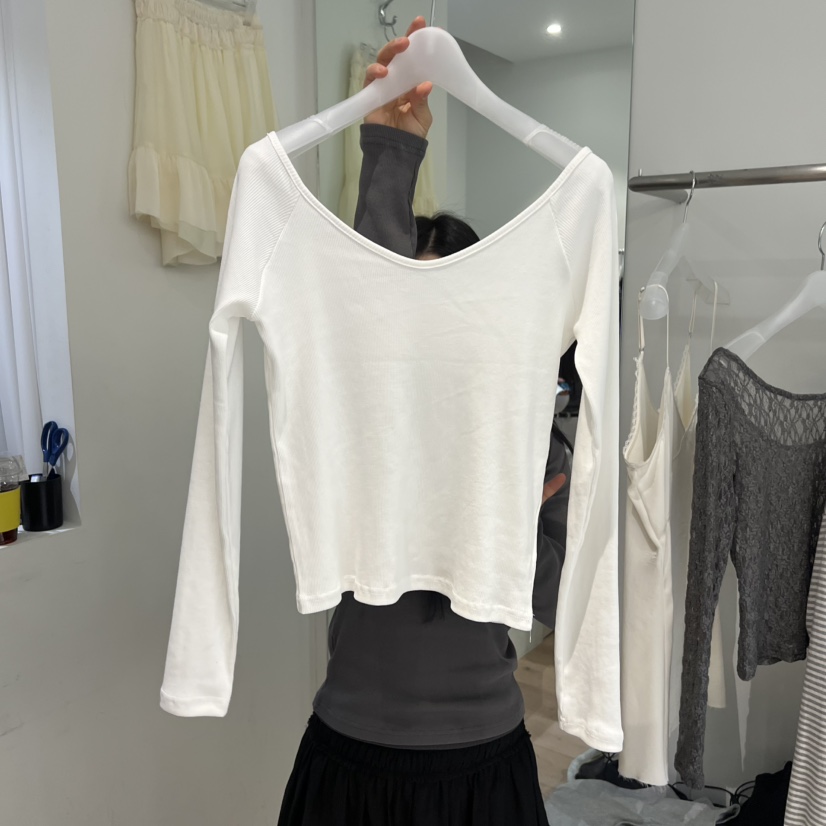 AUBE東大門直郵女裝新品職業人氣真品26春夏休閑推薦長袖T恤AUBE長袖T恤圖色4