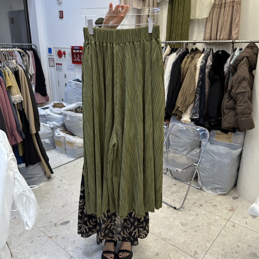 MARIGOLD韓國代購女裝新品真品休閑26春夏休閑褲百褶褶裙MARIGOLD休閑褲圖色1