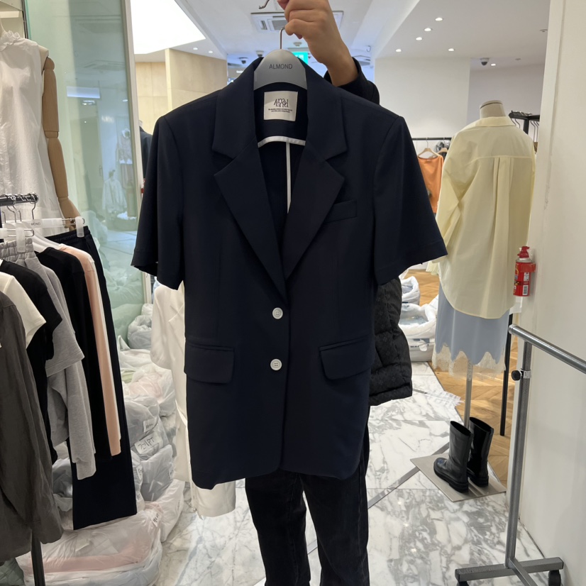 ALMOND東大門代購女士新品職業熱賣時尚休閑26春夏夾克含腰繩ALMOND夾克圖色2