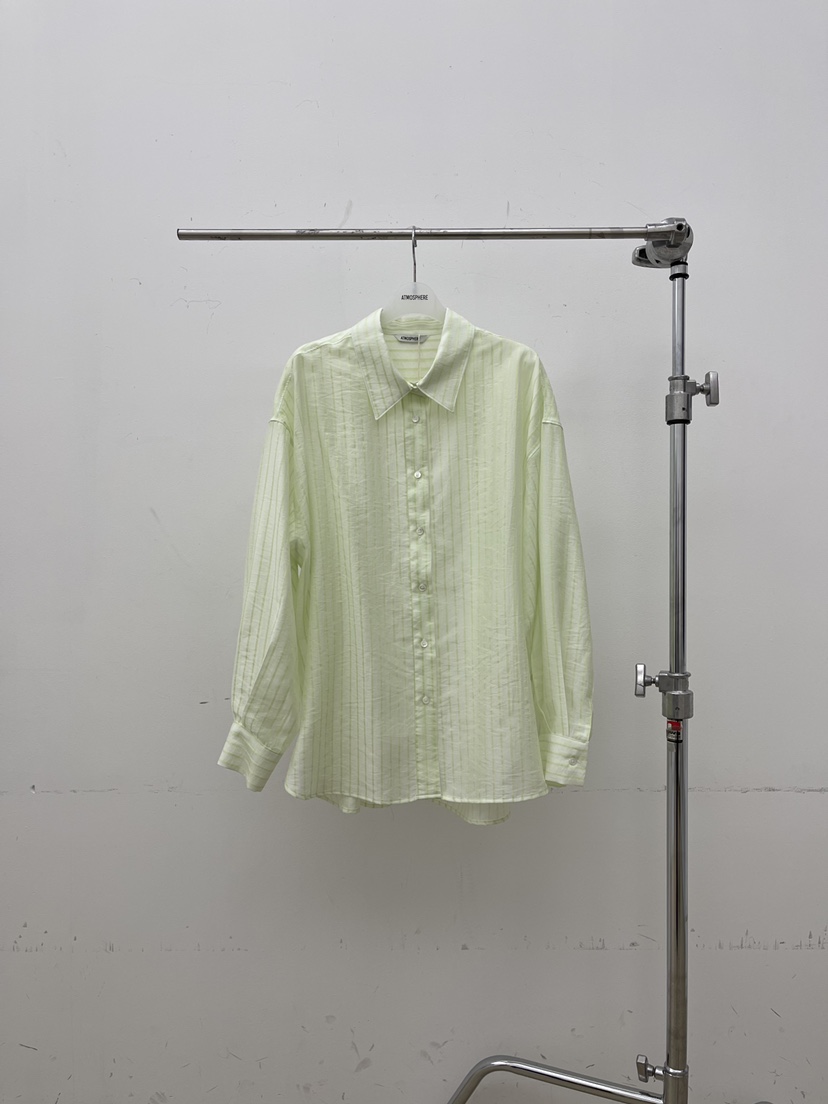 ATMOSPHERE東大門實拍女裝新款推薦時尚休閑襯衫蕾絲衫條紋ATMOSPHERE/BLING襯衫/蕾絲衫圖色1