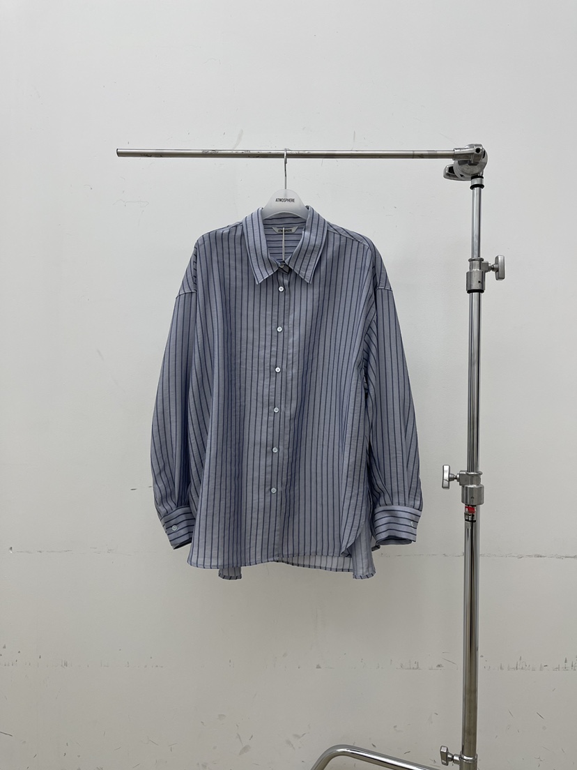 ATMOSPHERE東大門實拍女裝新款推薦時尚休閑襯衫蕾絲衫條紋ATMOSPHERE/BLING襯衫/蕾絲衫圖色2