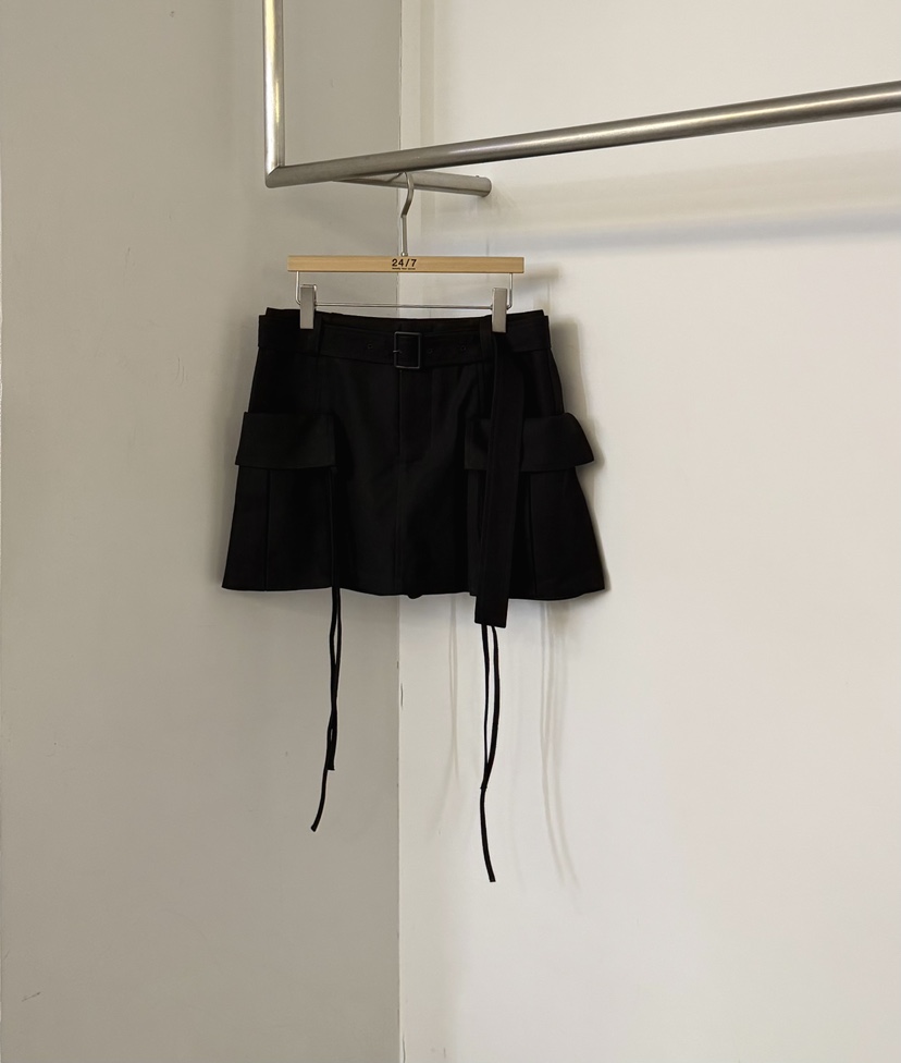 TWENTY FOUR SEVEN24-7東大門直郵女士新款休閑裙褲口袋TEWNTY FOUR SEVEN24-7裙褲圖色2黑色