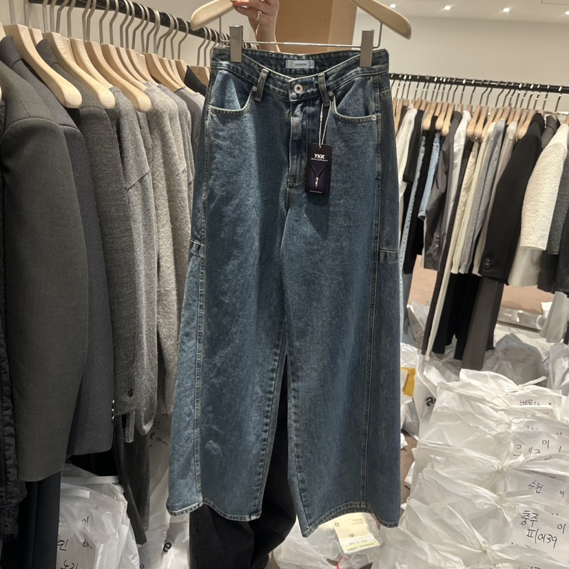 LE BUTTER東大門實拍女士新款26春夏人氣休閑真品牛仔褲LE BUTTER牛仔褲圖色1