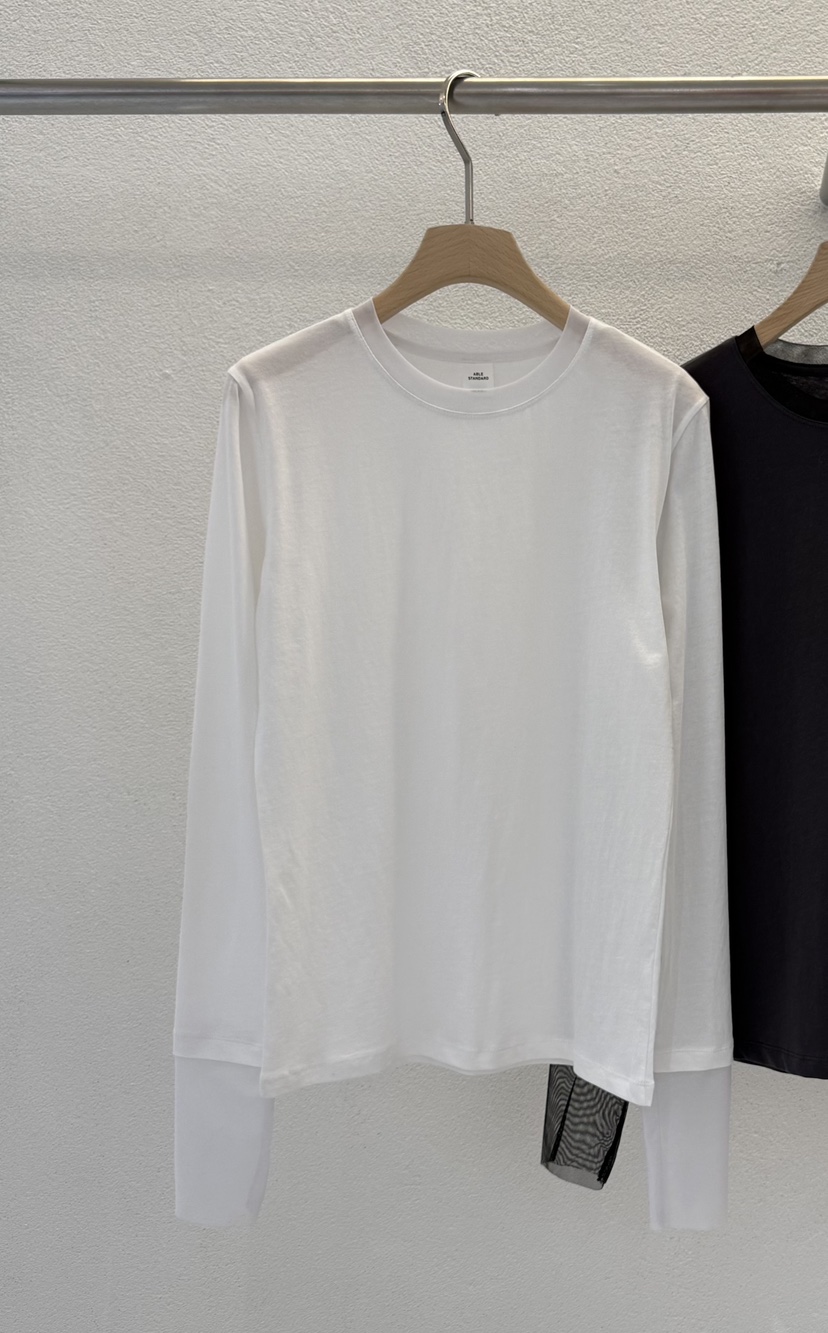 ABLERING東大門實拍女裝新品熱賣人氣休閑26春夏職業長袖T恤ABLE STANDARD/ABLERING長袖T恤圖色1