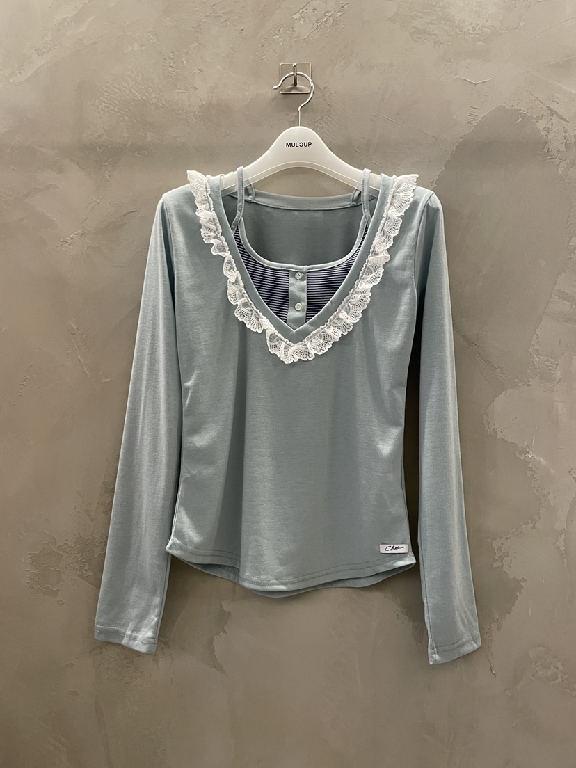 MULCUP東大門代購女裝新品職業人氣26春夏時尚真品長袖T恤MULCUP長袖T恤圖色1